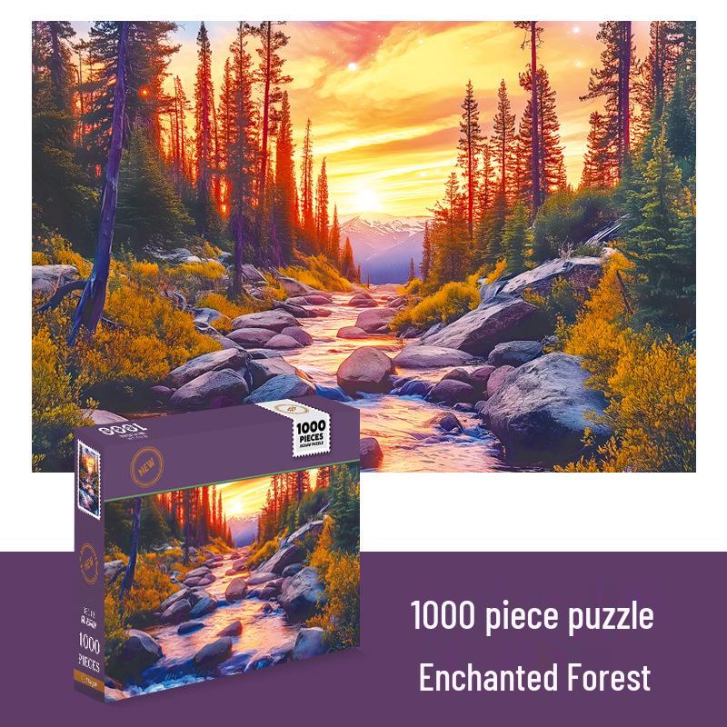 1,000-Piece High-Difficulty Jigsaw Puzzle for Adults - Stress Relief and Boredom Buster Featuring Famous Van Gogh Oil Paintings.