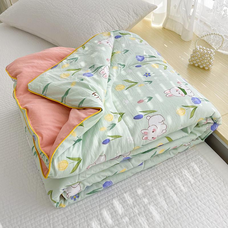 Summer Soy Fiber Thin Quilt Comforter Soft Air Conditioning Duvet Blanket 150x200 200x230 Machine Washable