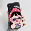Casing For ZTE Blade A34 / A54 4G Phone Case Shell Aesthetic Cute Cat Astronaut Soft TPU Silicone Black Protective Cover Bumper