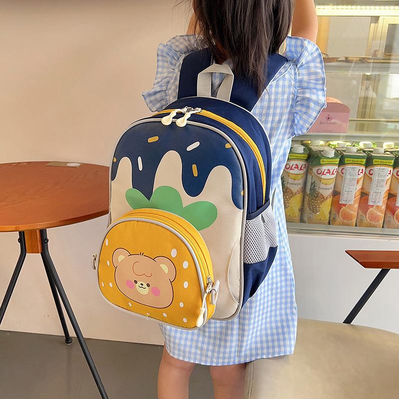 Large Capacity Lightweight Nylon Kindergarten Backpack For Kids With Breathable Design
