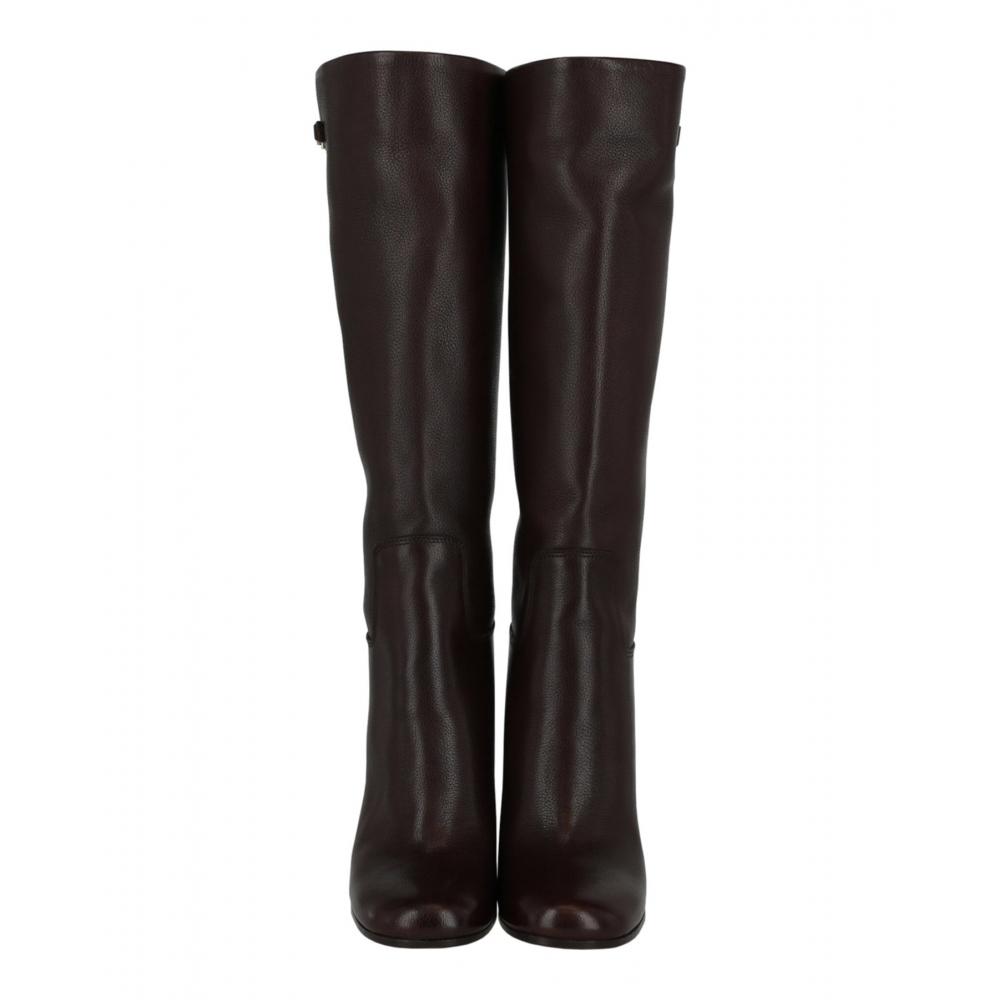 Salvatore Ferragamo Ovidio Knee High Boots Dark Brown