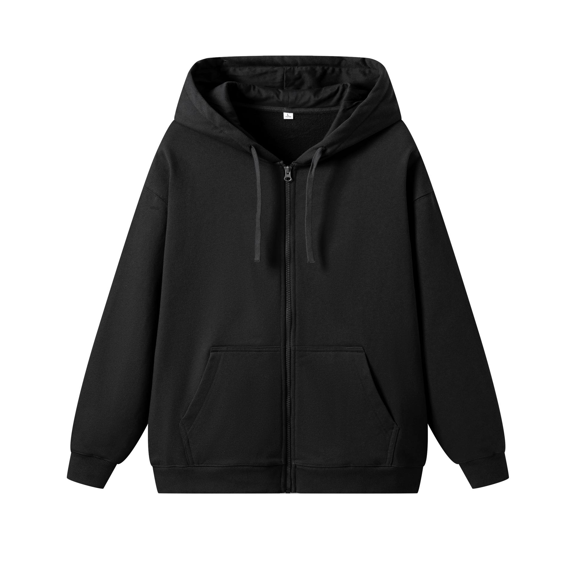 

Heavyweight 430g Cotton Zipper Cardigan: Warm Autumn/Winter Versatile Couple Hoodie, Style BYBL430. 4XL