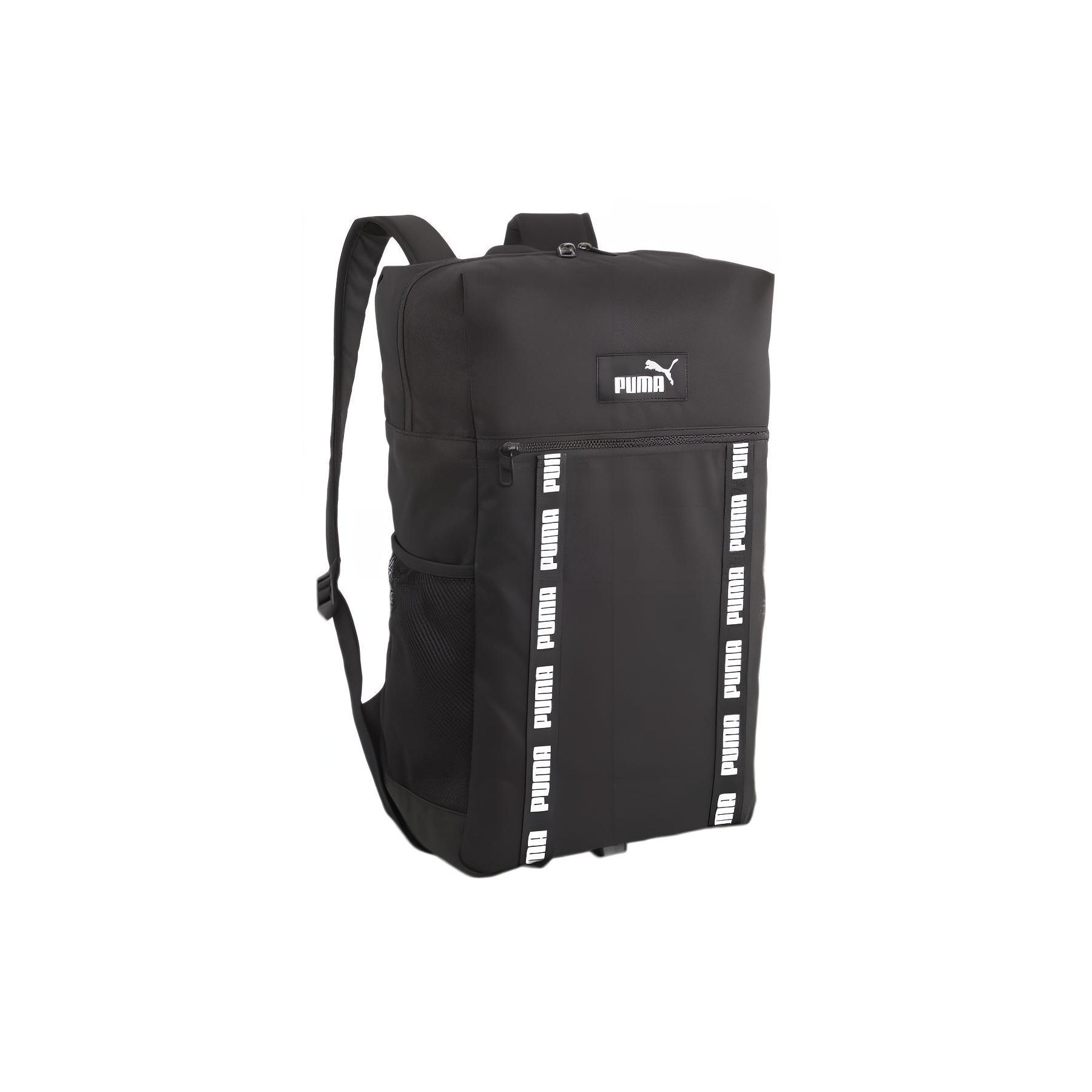 Puma Adjustable Padded Shoulder Strap Two-Way Zipper Backpack Unisex Backpack Black 090340-01 Black