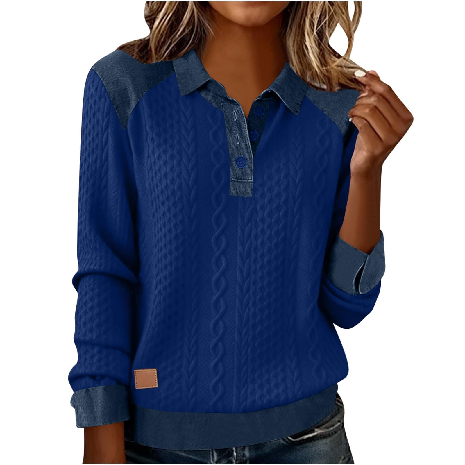 

Women s Fashion -Color T-Shirt Casual Top XL синій