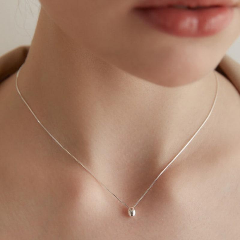 TATIANA (925 Silver) Egg Ornament Necklace NZ2130