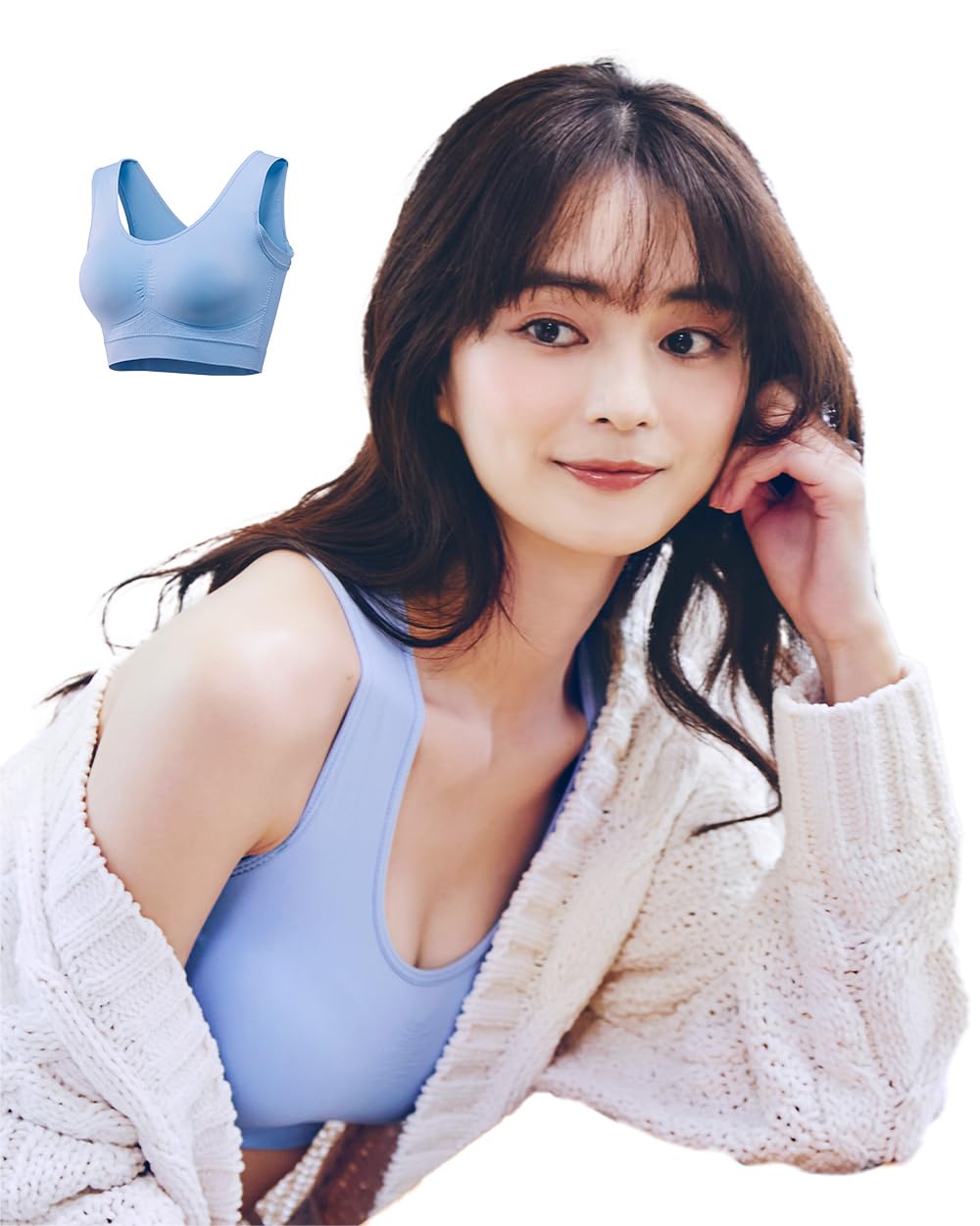 

Marshmallow Rich Night Relax [Бюстгальтер Золушки] (JP, Алфавит, L, 1, Синий) синий