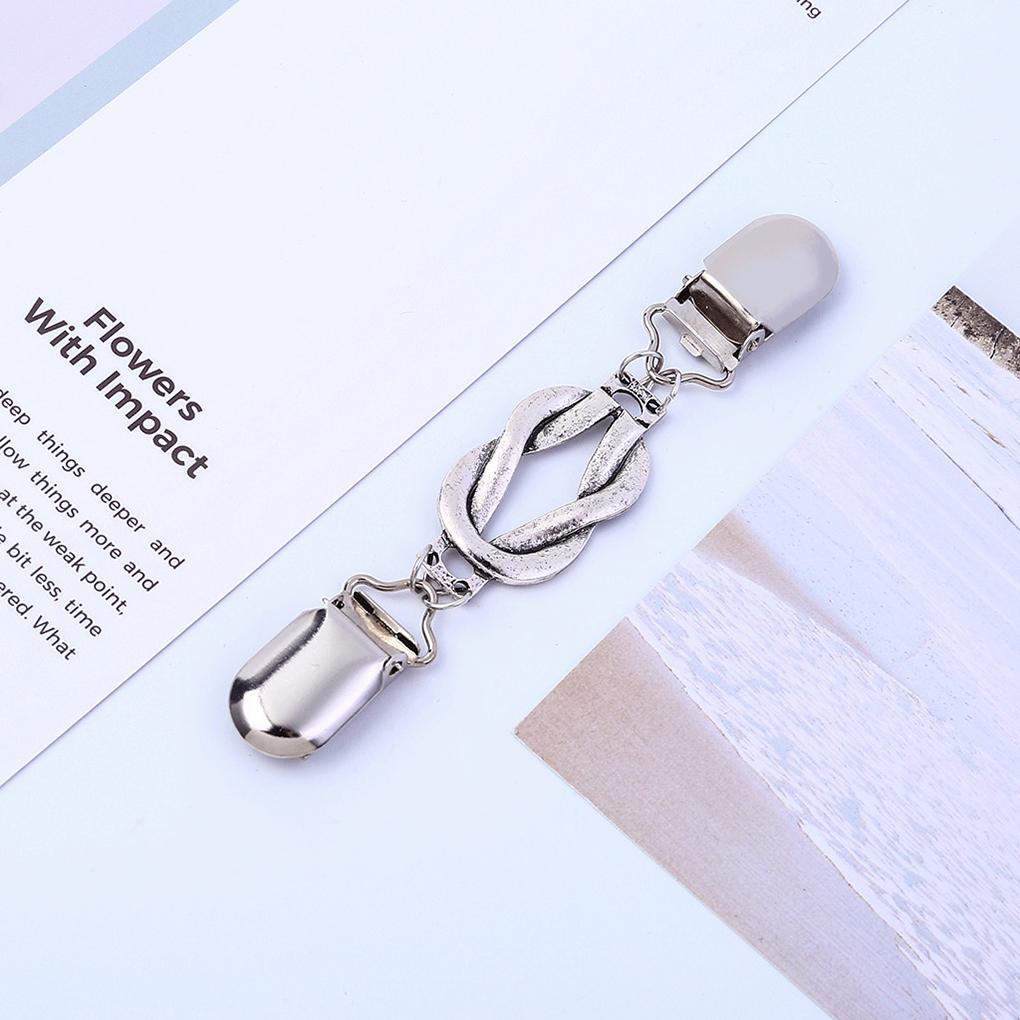 Accessory Decoration Shawl Collar Cardigan Clothes Brooch for Blouse Female Tightening Sweaters Chain Clip Shirts Clips