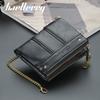 Wallet Men's Short Style European American Retro Multi Card Chain Soft Leather Clip Zipper Coin Purse