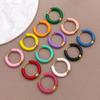 European Style Enamel Circle Earrings: High-End Versatile Women's Ear Jewelry