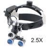 80000 Lux Powerful Headlamp with Binocular Magnifier 2.5X/3.5X Helmet Dental Loupe with Headlight 3W High Brightness