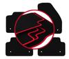 Velour Floor Mats with Red Edge For: Jaguar E-Pace SUV (2017-)