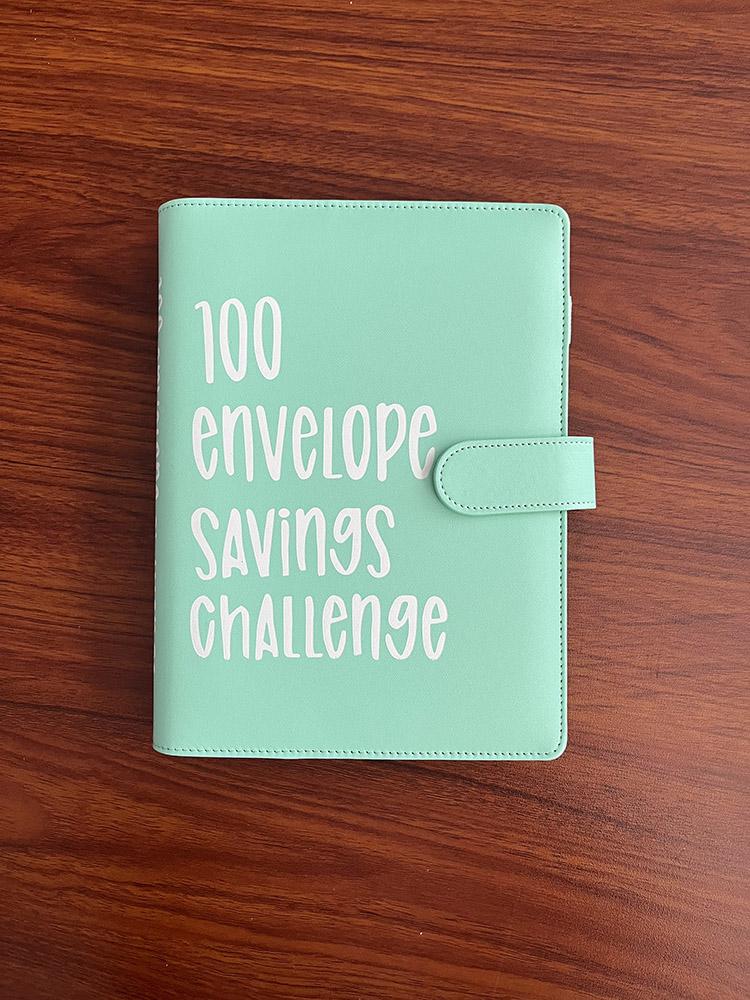 100 Envelope Savings Challenge A5 Budget Binder Challenges  Pu Leather Budget Binder Planner Notebook for Money Saving Bulk