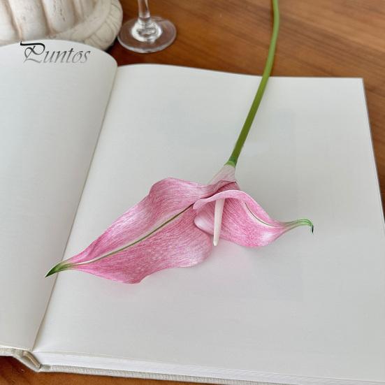 EVA Material Flowers Artificial Calla Lily Flowers, Flexible Branches Realistic Faux Flower, Retro Home Decor Soft Touch Fake Lilies for Wedding