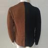 Herre Cardigan Fargeblokkert Slim-Fit Ståkrage Langermet Strikket Yttertøy