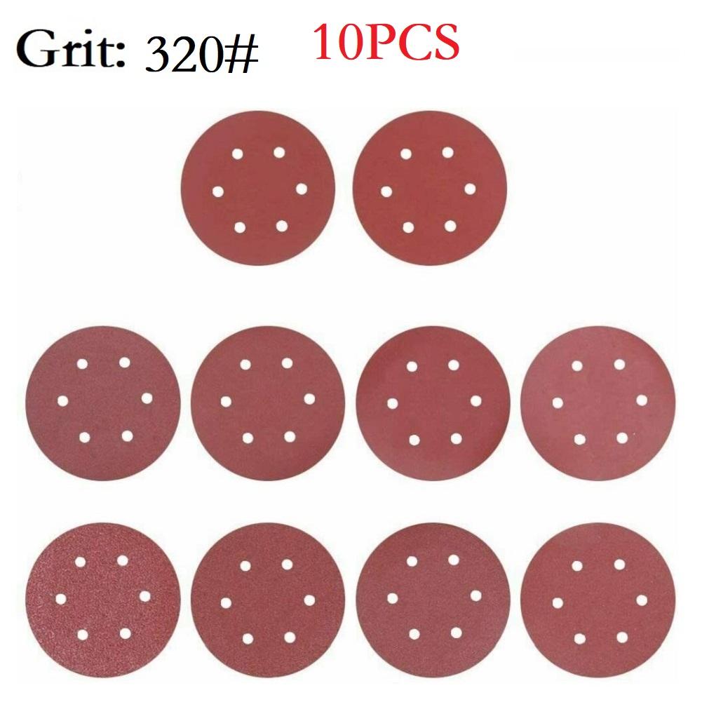 

9inch Sandpaper 225mm 6 Hole Sanding Paper 40-2000grit Electric Wall Polisher Furniture Wood Products Grinding Polishing Metal