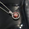 Fashion Versatile Imitation Princess Round Bag Zircon Women's Pendant Necklace Jewelry Qixi Festival Valentine's Day Collarbone Chain