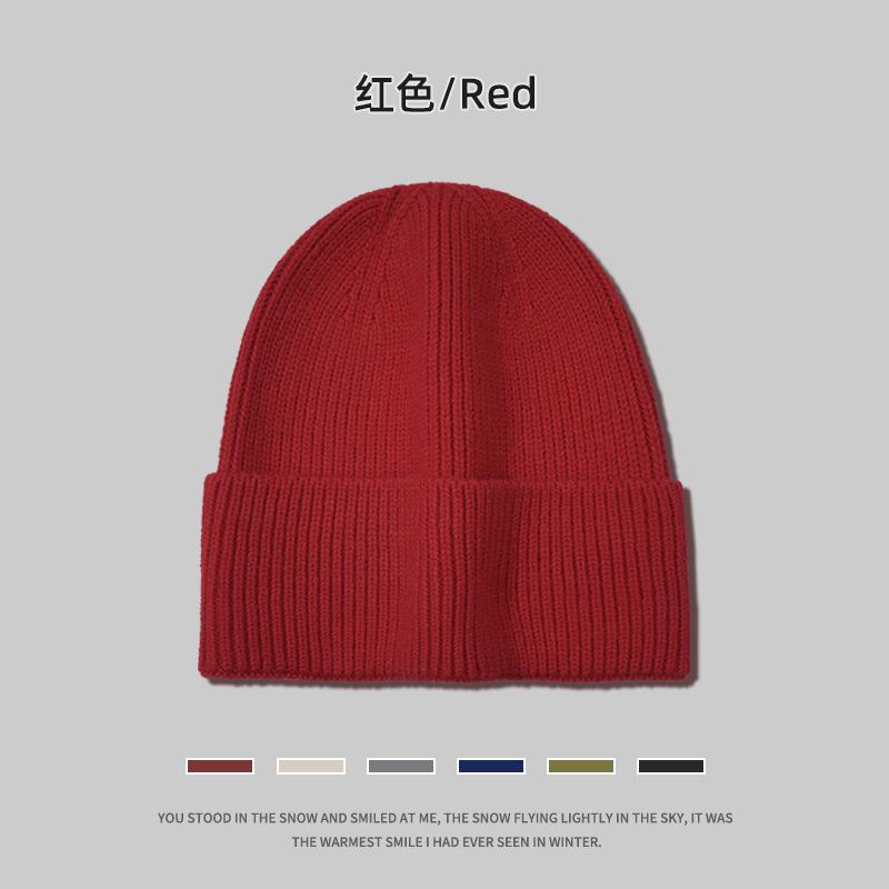 Knitted hat men's autumn and winter big head circumference light board wool hat, ear protection, warm cold hat, retro ruffian melon fur hat women