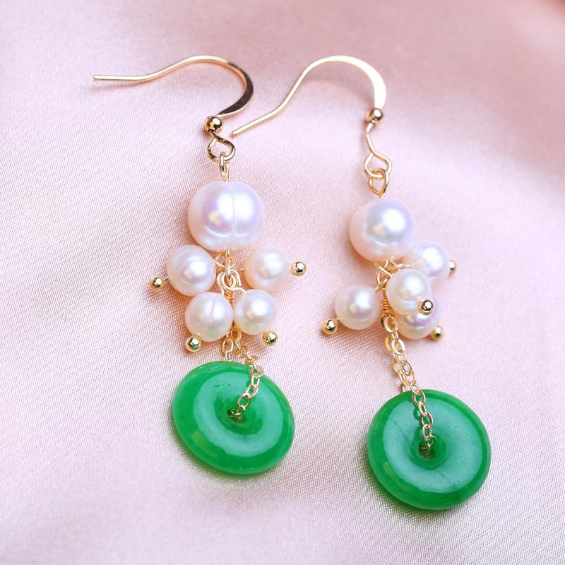 KNIKOO Long Drop Earrings For Women Fashion Natural Freshwater Pearl Earrings Jewerly For Wedding Party Gifts