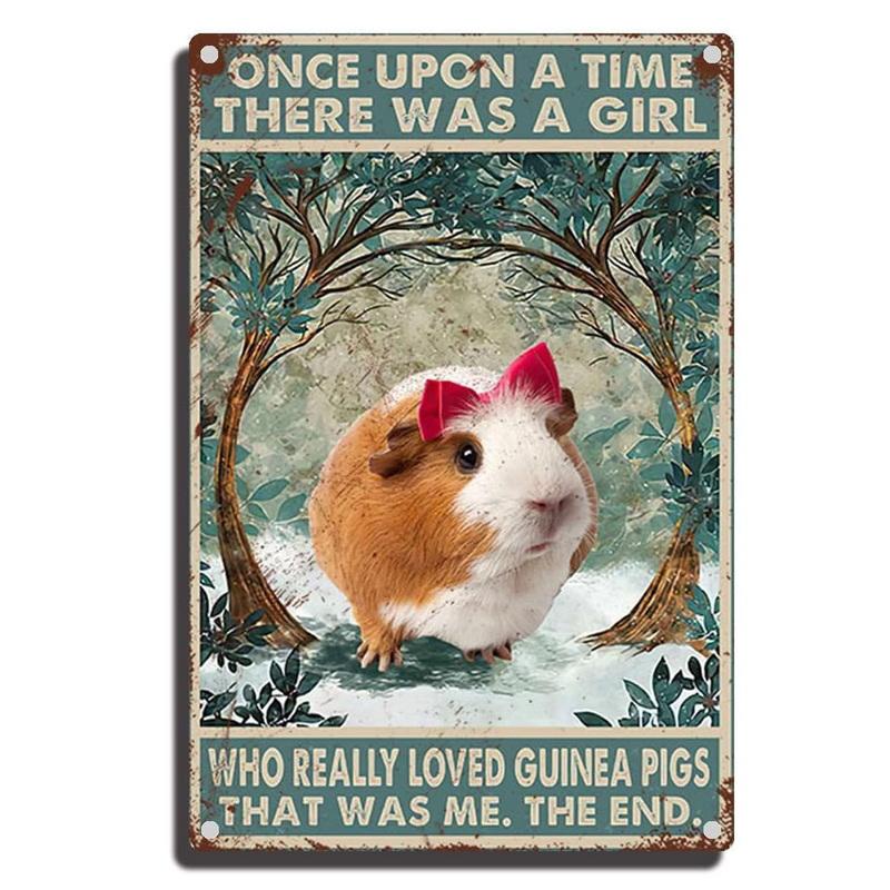 Metal Tin Signs Plaque A Girl Loved Cat Wall Decoration Vintage Iron Painting Art Posters for Man Cave Home Cafe Garden Club
