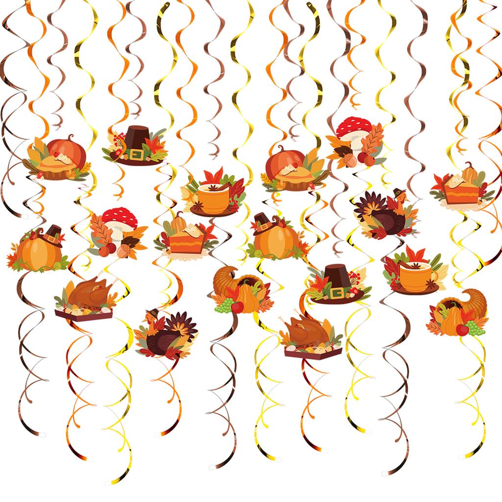 Thanksgiving Spiral Hanging Decorations Home & School Thanksgiving Spiral Decors Set Long Lasting Party Enhancements