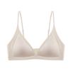 French Deep V Triangle Cup Nude Seamless Thin Threaded Underwear Small Chest Gathered Without Steel Ring Beautiful Back Bra