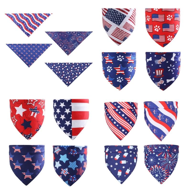Dog Cats Neckerchief Collar Scarf Saliva Towel Pet Julycostume Accessories Dog Bandanas Soft Triangular Bibs