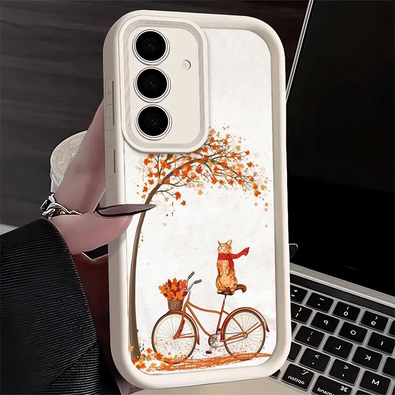 Phone Case for Samsung Galaxy S26 S25 Ultra S24 FE Pumpkin Happy Fall Autumn Shell S23 Plus S22 + S21 S20 5G Soft Silicone Funda
