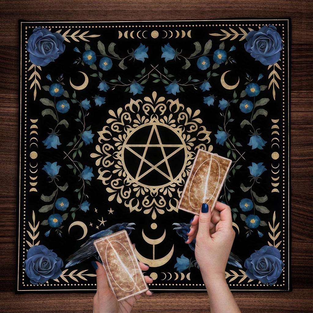 Tarots Tablecloth Divinations Table Cover Astrology Oracles Board Game Mat Square Shape Pendulums Altar Table Deck Cloth