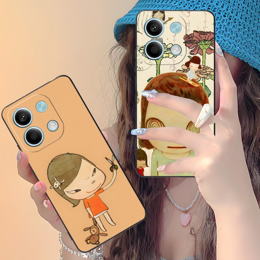 Anime Yoshitomo Nara Phone Case for Xiaomi Redmi 15 14 13 12 A5 3 2 1 C Plus 4G 5G Colorful Printing Cover Cover Luxury Pretty