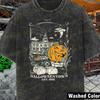 Halloweentown Vintage Acid Wash T-Shirt: Retro Halloween Kürbis Grafik