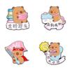College Entrance Examination Good Luck Pass All Exams Capybara Cartoon Enamel Brooch Alloy Badge Decorative Pin for Backpack School Bag