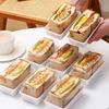 10/50Pcs Clear Sandwich Cake Holder Bakery Food Boxes Cupcake Container Tiramisu Wrapping Package Boxes For Wedding Birthday