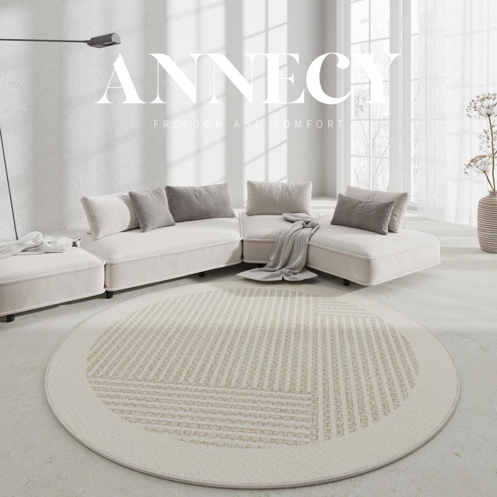 Wabi-sabi Round Swivel Gaming Chair with Non-slip Soundproof Carpet Mat