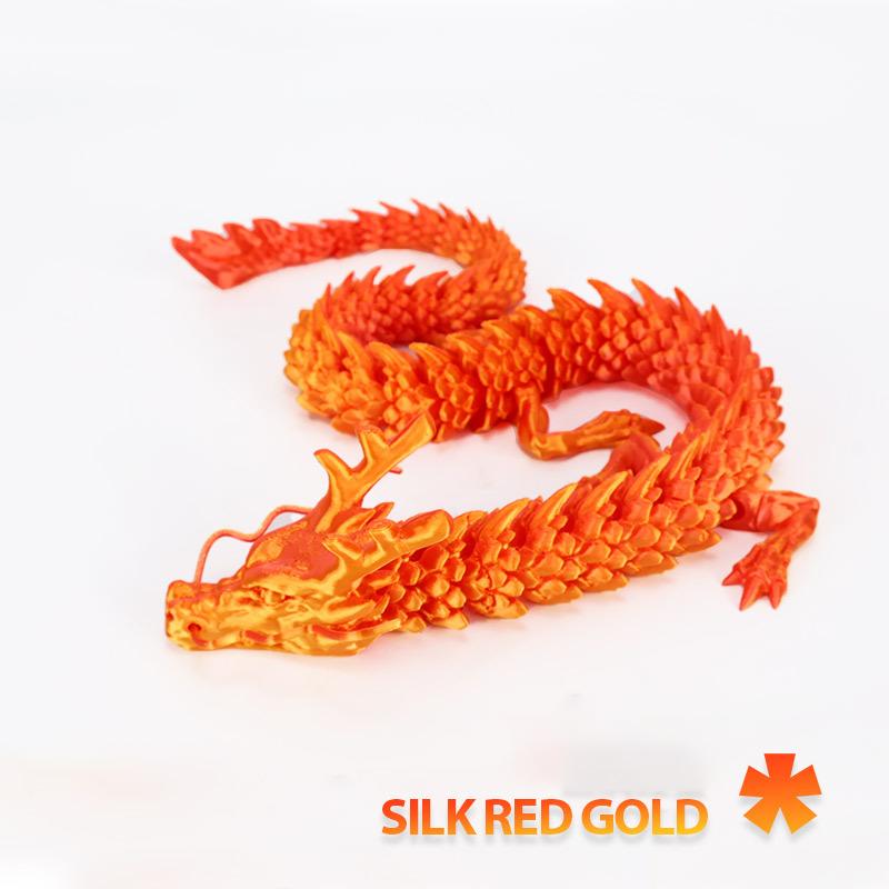 30CM 3d Printed Crystal Dragon Antistress Fidget Decompression Toy Rotatable Articulated Perfect  Figure Radiant Dazzling Colors