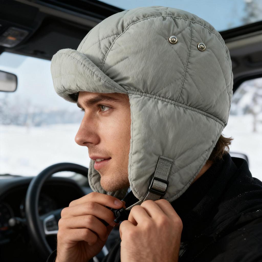 Trapper Hat Warm Earflaps Headwear Warm Cycling Hat For Outdoor Sports Cycling Hiking Camping Snowboarding Commuting Fishing