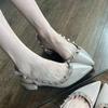 Nieten-Designer 2025 Frühling neue sexy spitze High Heels elegantes Kleid Party bequeme verschleißfeste Damen Schnallensandalen34-40