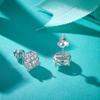 Moissanite 925 Silver Stud Earrings 0.06 CT Round Cut 14K White Gold Plated