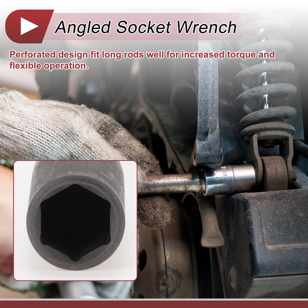 HEROFFIX Socket Wrench Spanner x Gray Chrome Vanadium 13mm for Dirt and Wrench Sleeves 1-Piece Remover, 19.69" 7.09", Steel, Hex, Cars, Motorcycles,