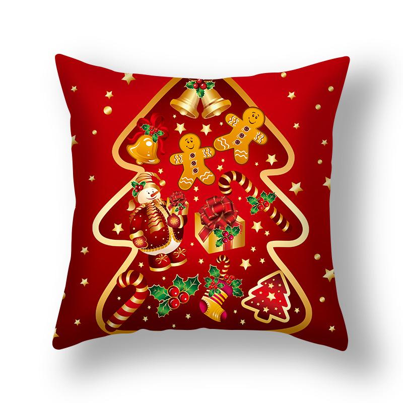 Christmas and New Year Decoration Pillowcase Sofa Cushion Cover Bedroom Room Home Decoration Christmas Gift 45x45cm