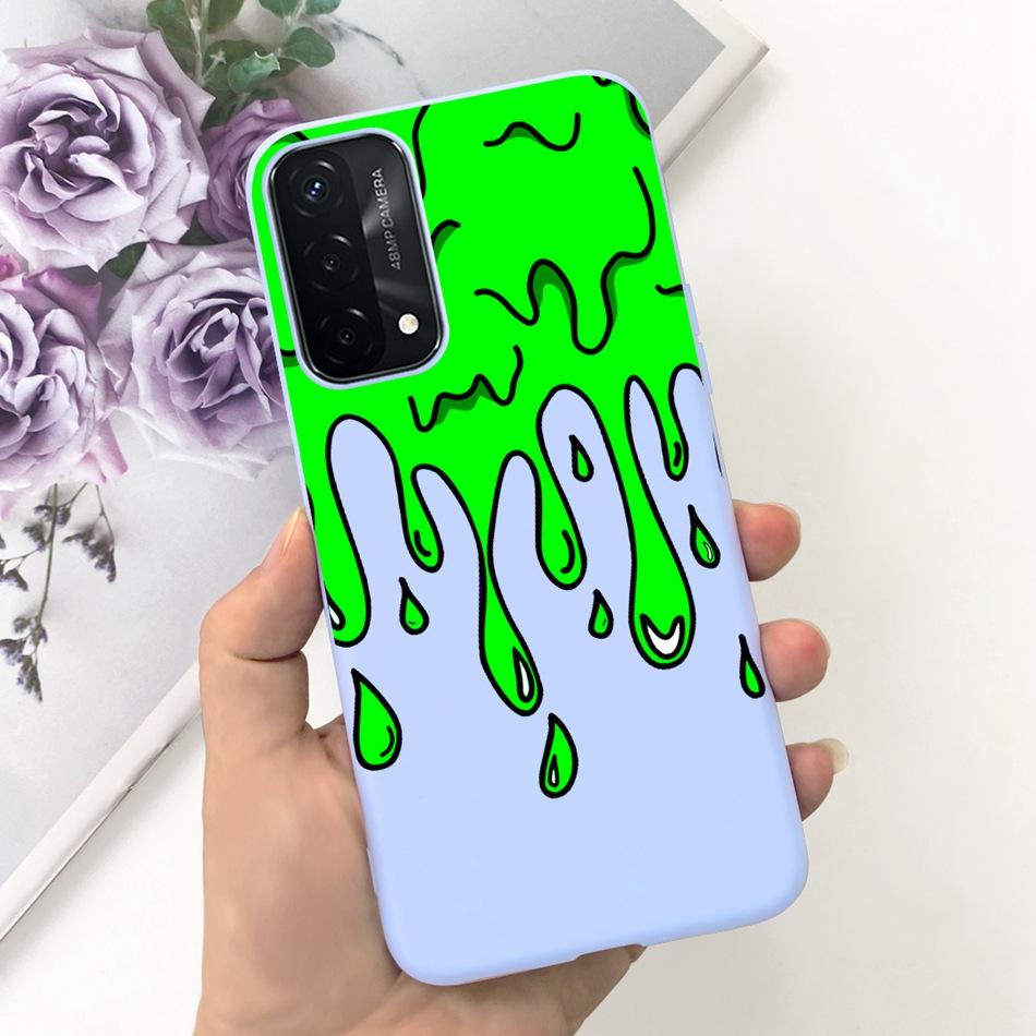 Für OPPO A93 5G Hülle Oppo A74 5G CPH2197 CPH2263 Modisches Mond Design Weiches Silikon Schutzhülle Handyhüllen