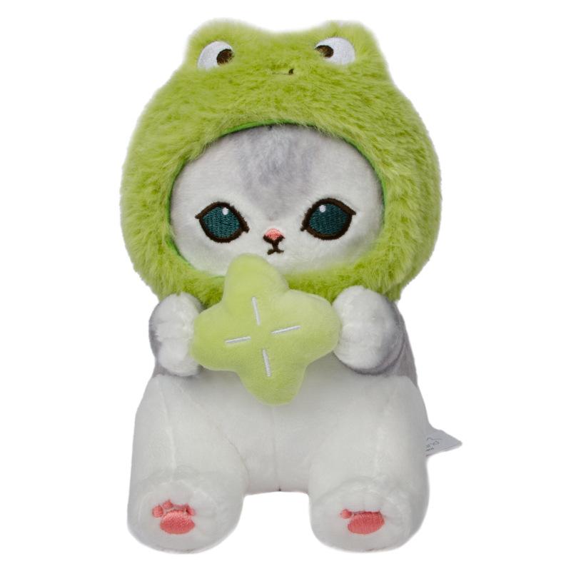 

Mofusand Cat Dress Up Strawberry Plush Toys Stuffed Animal Dolls Decoration Home Frog