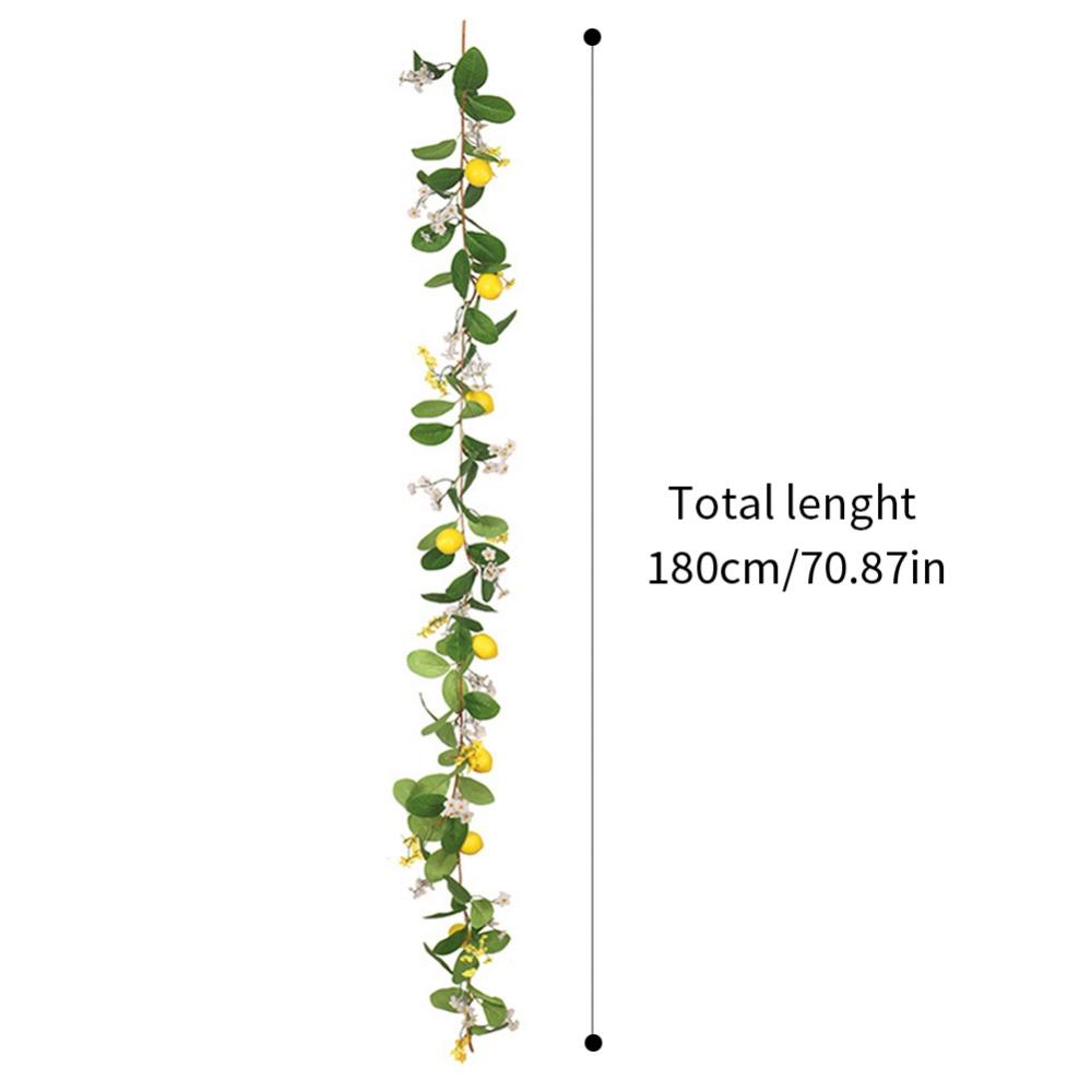 Kunstblumen-Dekoration, Rattan, Zitronen-Gänseblümchen, dekoratives Rattan, für Zuhause, zum Aufhängen, 1,8 Meter