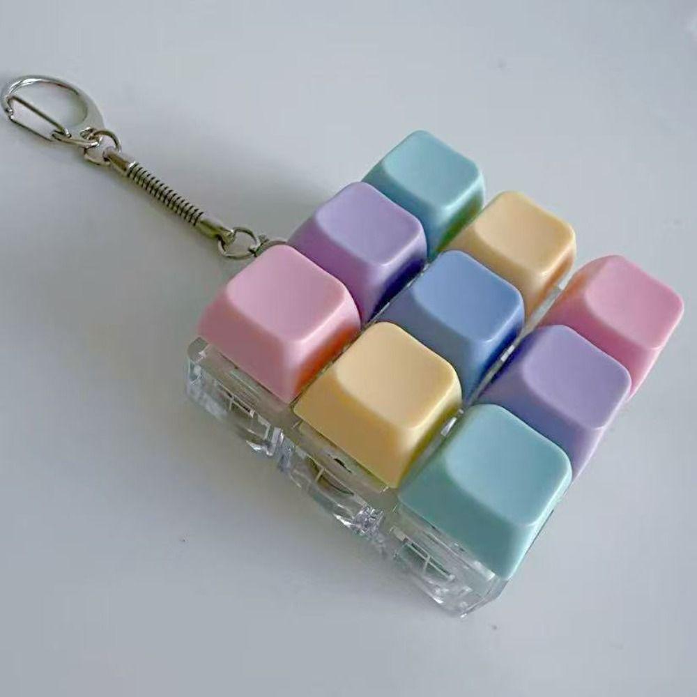 Barevný Keycap LED Klávesnice Klíč Hračka 9 Klíčů Tlačítko Prst Kliker Hračky Zábavná Vychytávka
