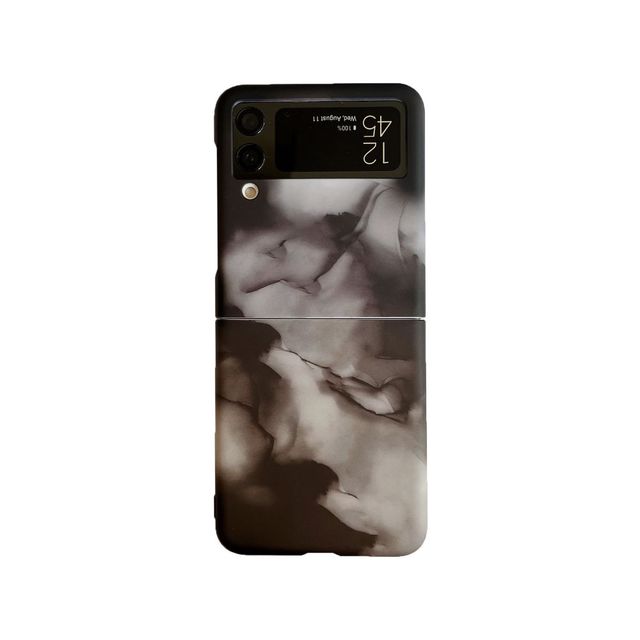 

Для Samsung Galaxy Z Flip 4 Чехол 3 Складные чехлы с эффектом размазывания чернил Для Samsung Z Flip 3 Ударопрочный жесткий чехол Аксессуары Galaxy Z Flip 4
