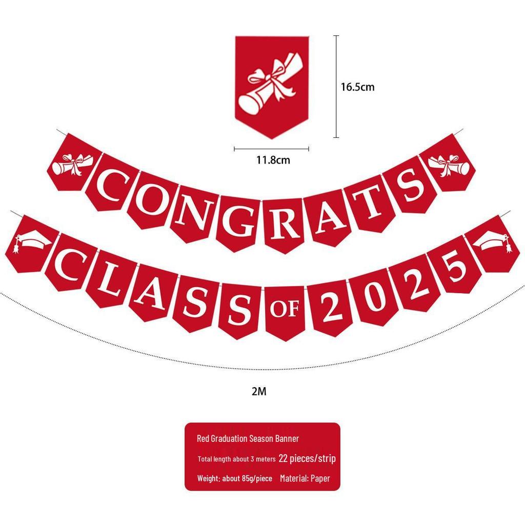 Birthday & Holiday Fishtail Bunting Banner for Parties