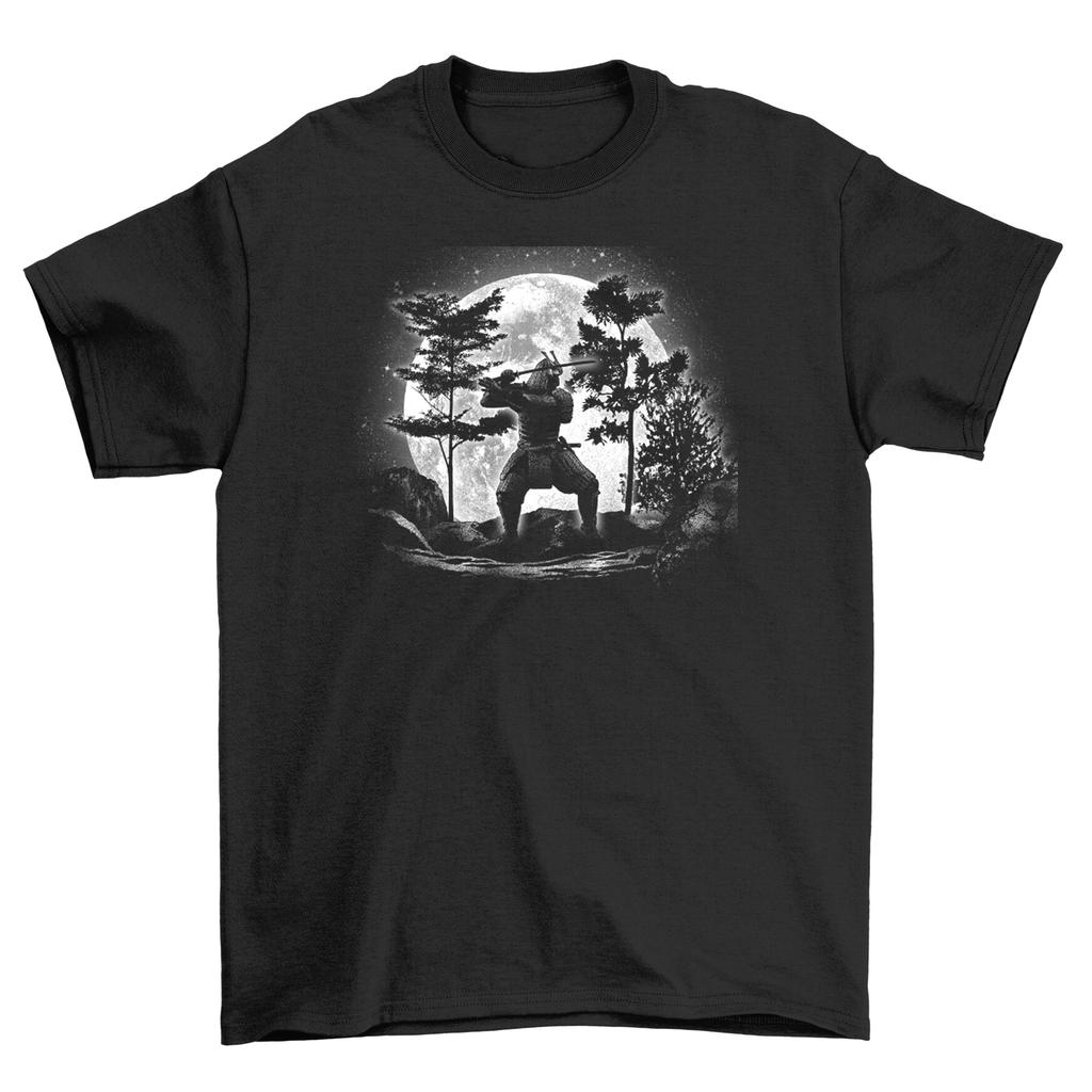 Moonlight Samurai t-shirt Slice through darkness with style Cool design Unis