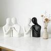 Abstract Couple Statue Romantic Love Sculpture Collection Aesthetic Tabletop Desktop Ornament for Bar Bookshelf