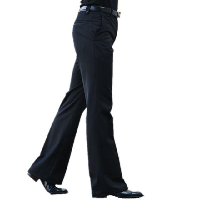 Men's British Fashion Flare Pants - Casual, Business, Iron-Free, Straight Wide-Leg, Korean Style Trousers.