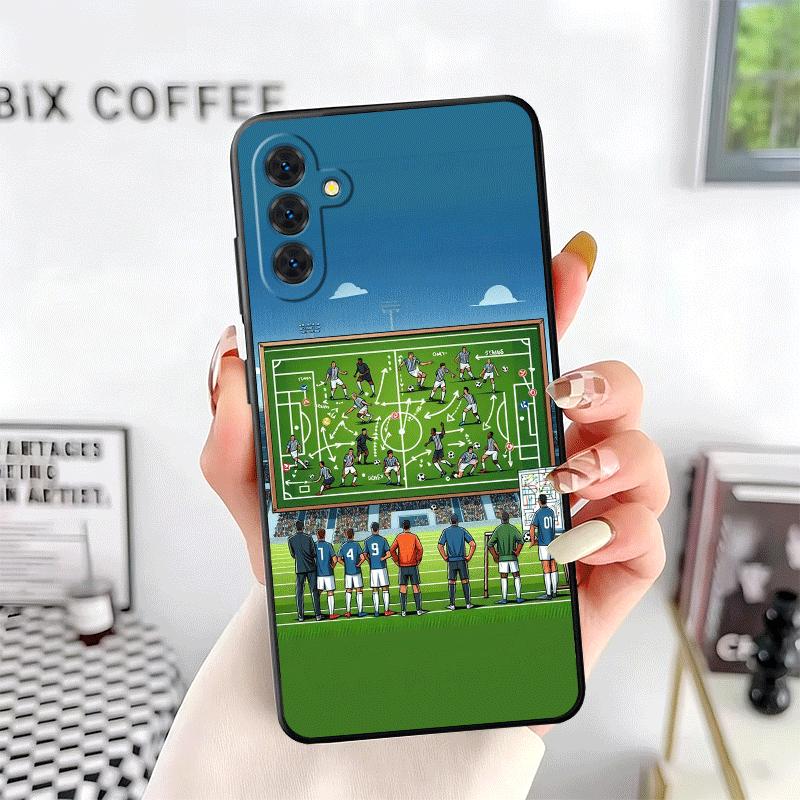 Football Soccer Tactics Time Soft Phone Case for Samsung A17 A37 A57 A16 A26 A36 A56 A15 A25 A35 A55 A14 A24 A34 A54 A13 A23 A33