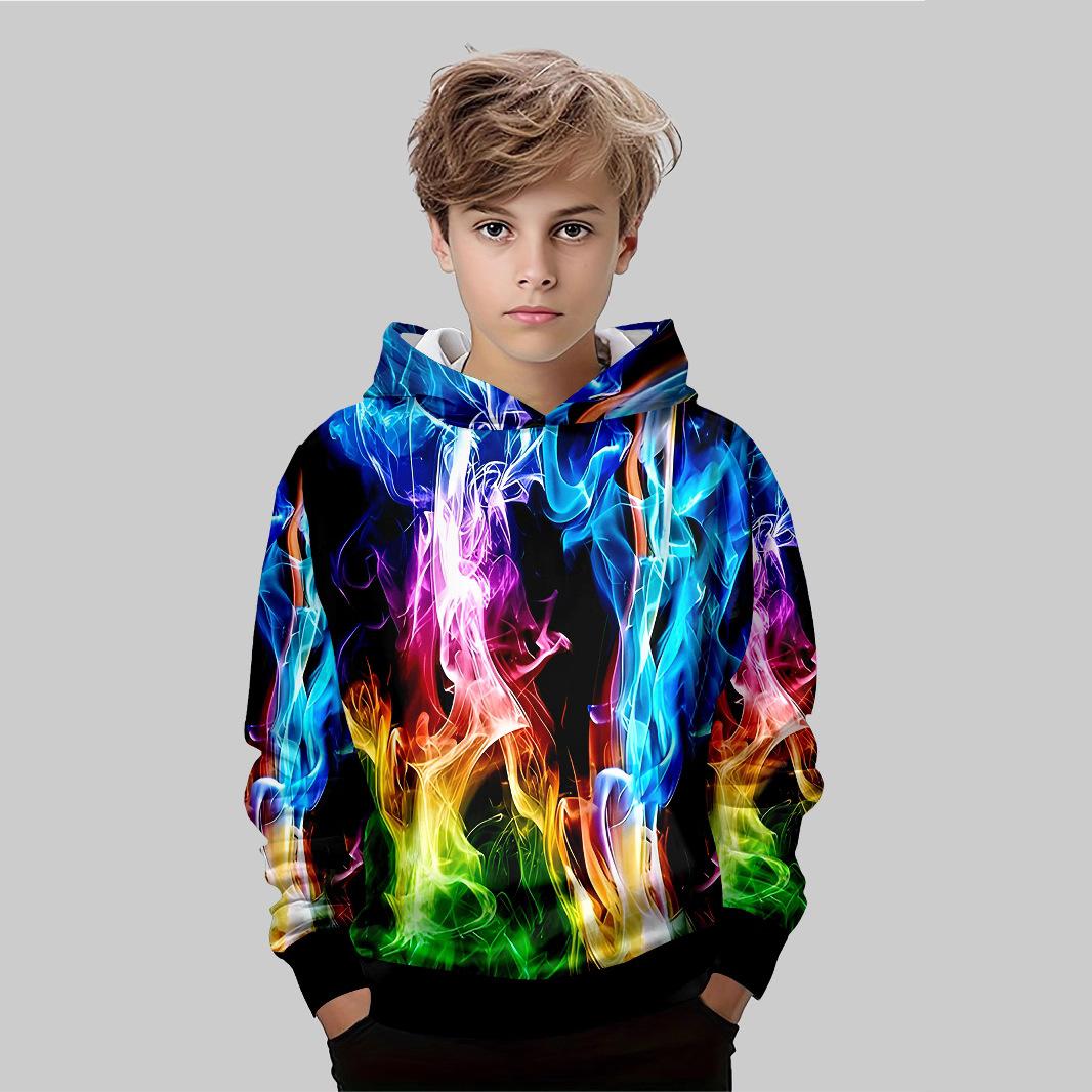 

Fashion Printed Sweatshirt Cartoon Casual Top Simple Hoodies Sweatshirts Boys 150